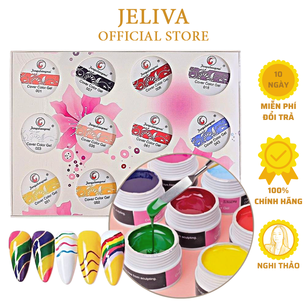 Set gel vẽ Fengshangmei 12 Màu