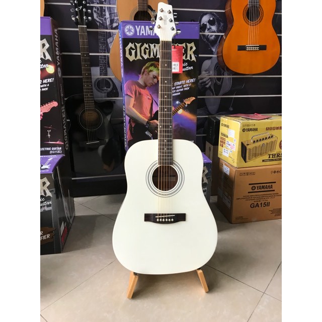 Guitar acoustic stagg sw205-wh + bộ phụ kiện - nhập khẩu bỉ - phân phối sol.g