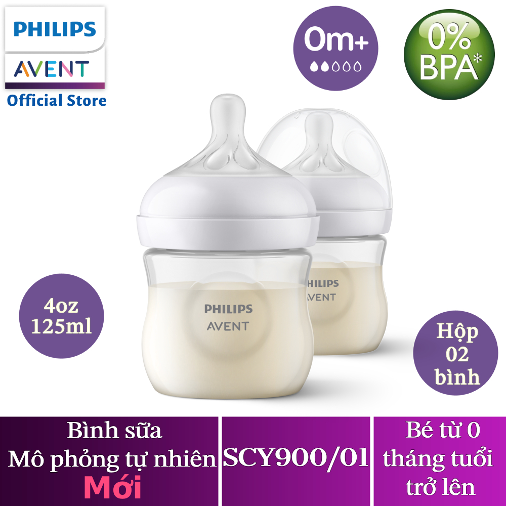 Philips Avent Natural response bottle 125ml, twin pack