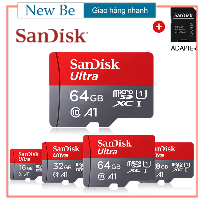 100mb/sthẻ nhớ sandisk ultra thẻ nhớ micro sd 16gb/32gb/64gb microsdhc/xc thẻ nhớ microsd uhs-i a1