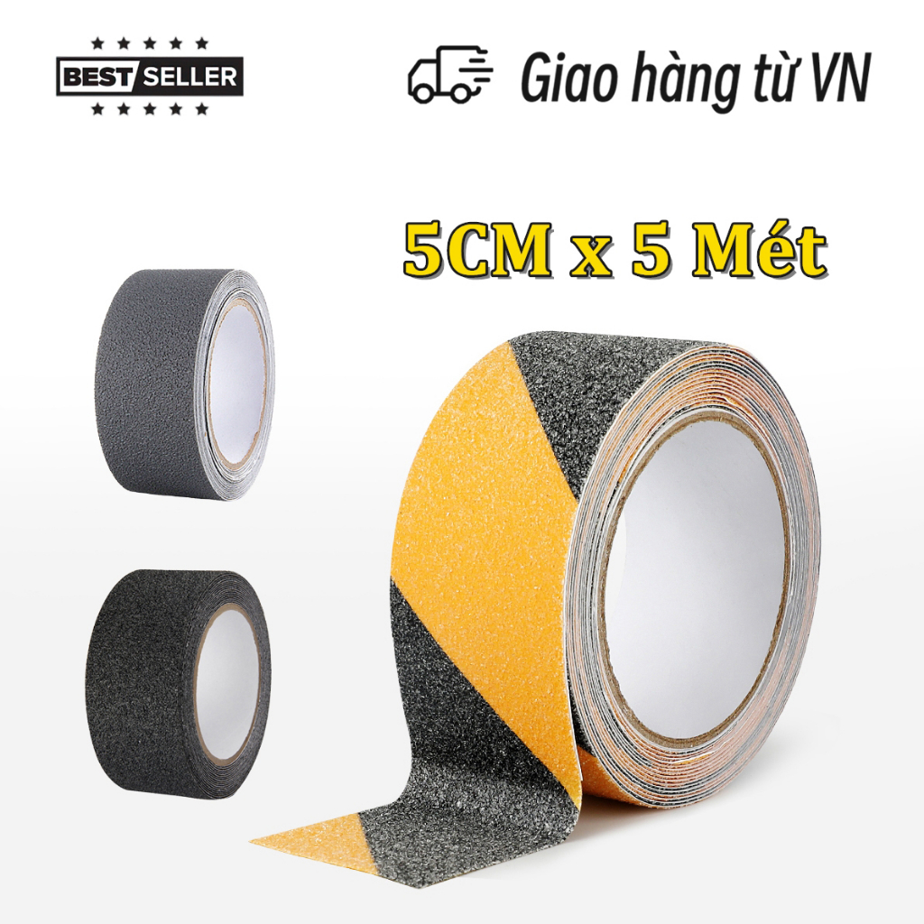 Băng keo nhám băng dính chống trượt cầu thang dán cầu thang, nền sàn, chống trơn trượt.