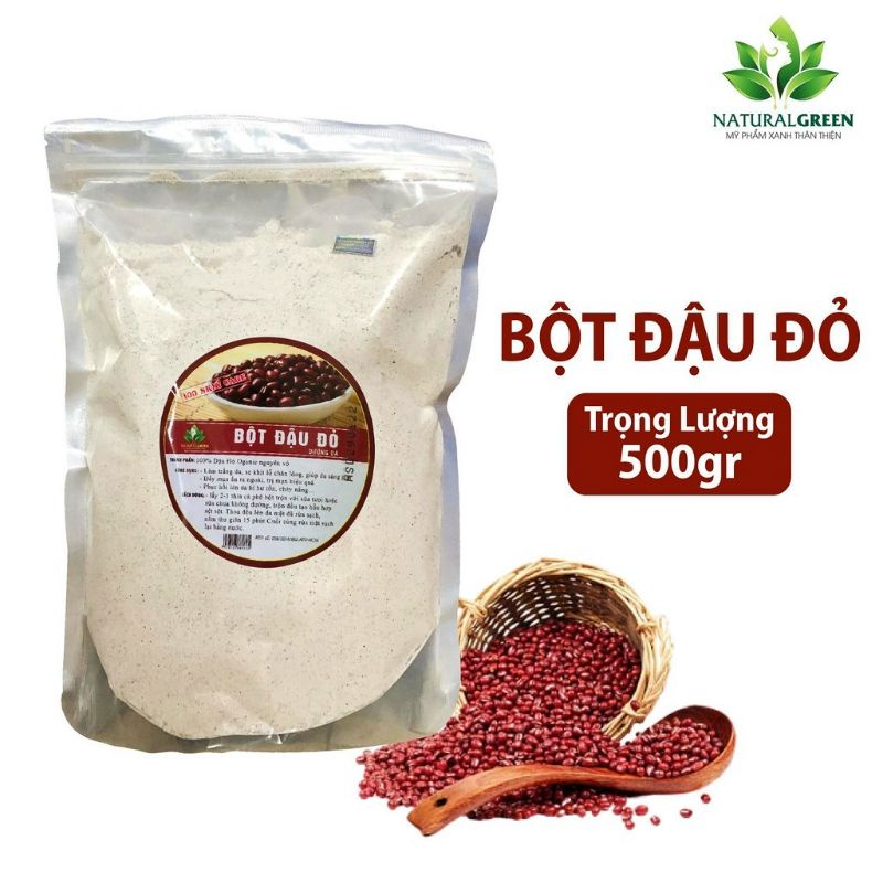 500g Bột đậu đỏ hạt nhỏ nguyên chất 100%