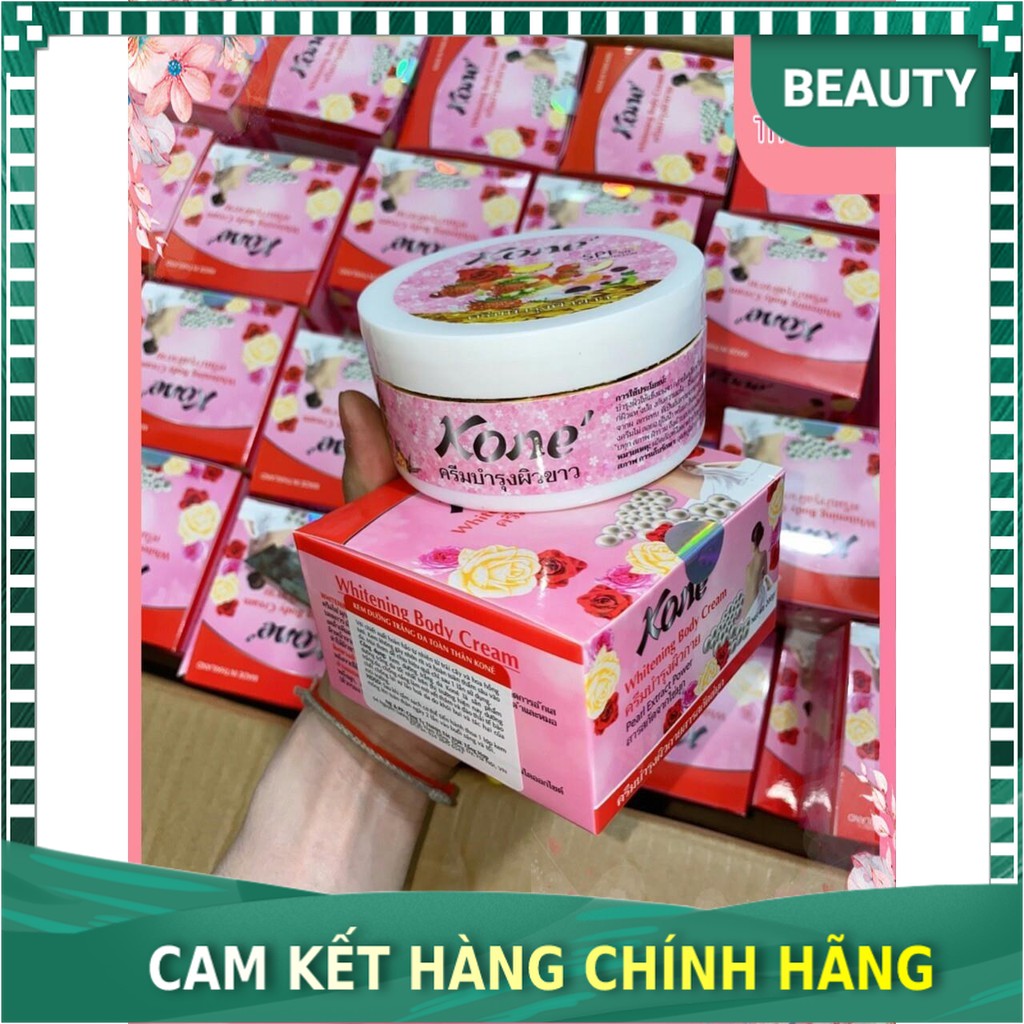Kem Body Kone Hồng, chiết xuất Hoa hồng dưỡng trắng da toàn thân