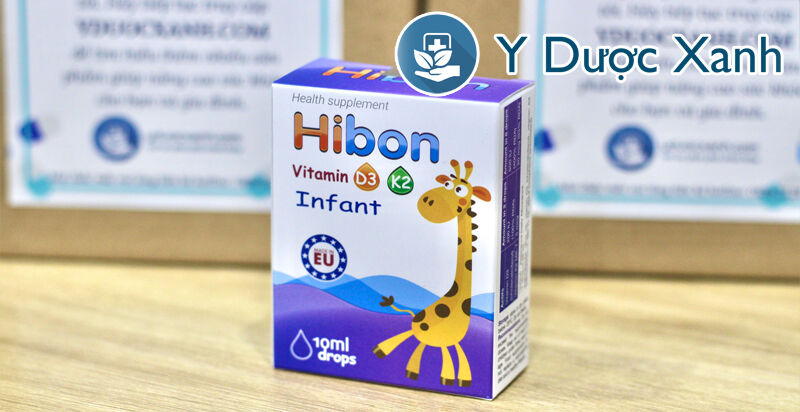 HIBON Vitamin D3 K2, 10ml, Vitamin D3K2 cho bé, trẻ sơ sinh - Y Dược Xanh