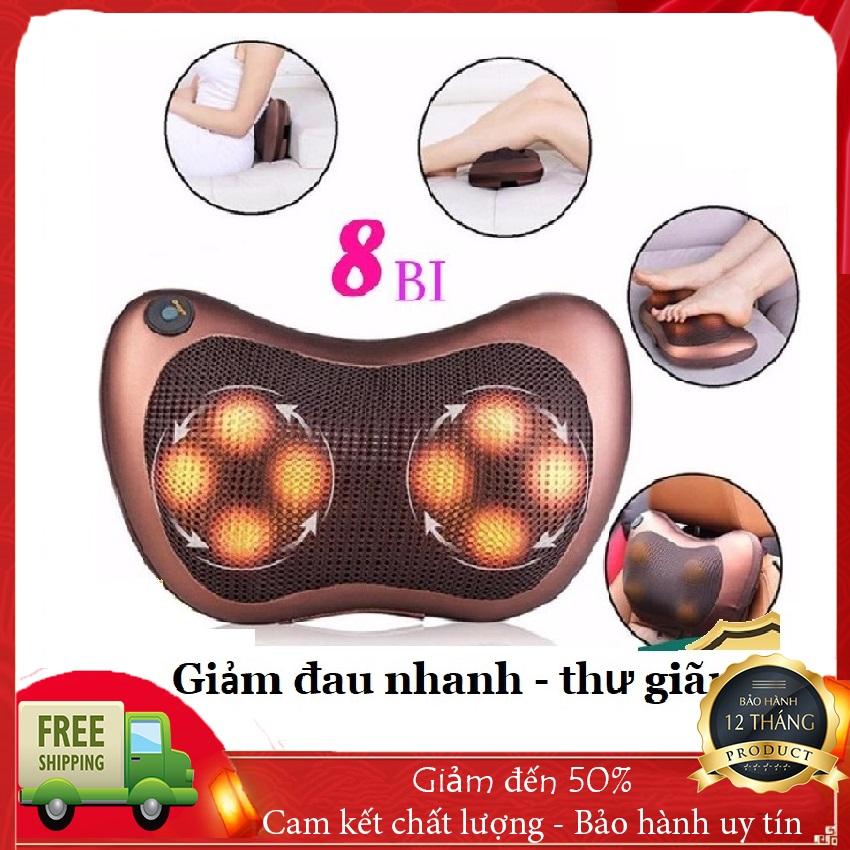 Gối Massage Hồng Ngoại 8 Bi - Massage Nóng Giảm Đau Nhanh Chóng, AN TOÀN, DỄ SỬ DỤNG - Gối Massage, Máy Matxa Toàn Thân, máy massage hồng ngoại - BIGSALE 50% - SUMO