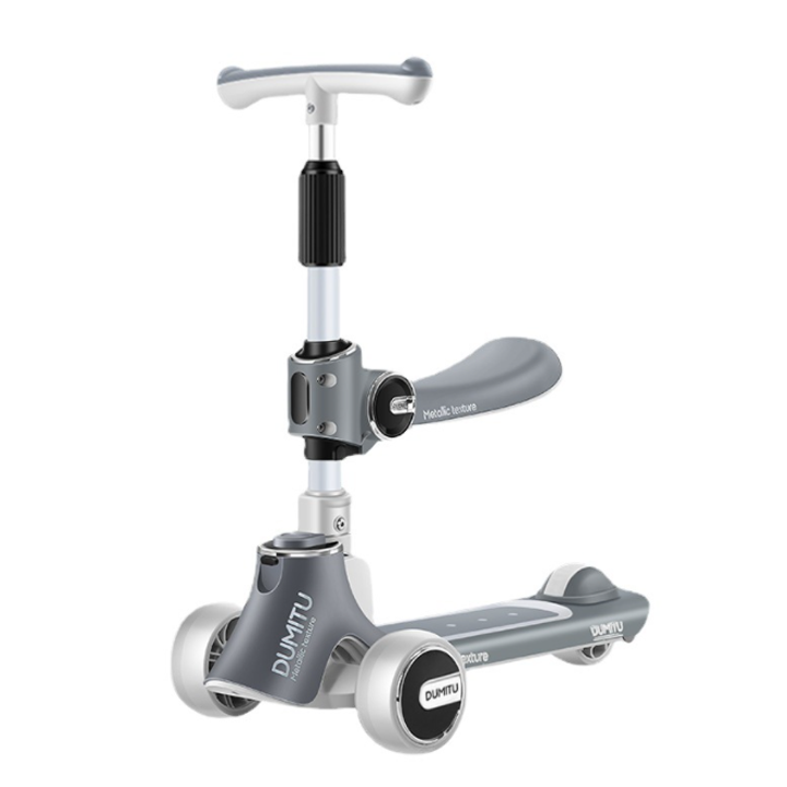 Xe Scooter cho bé DUMITU thiết kế gấp gọn điều chỉnh 5 cấp độ, sử dụng cơ cấu chống lật, tải trọng 100kg và có máy phát nhạc đi kèm -  Xe trượt scooter cao cấp chính hãng bảo hành 12 tháng