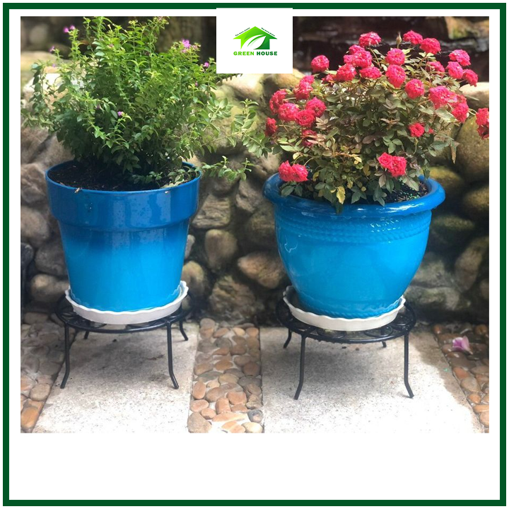 Combo 5 đôn kê, kệ sắt kê chậu cây cảnh 21 cm tròn lùn