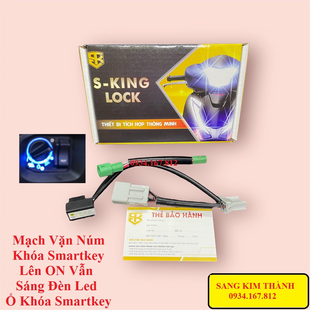 Mạch SÁNG ĐÈN LED Ổ Khóa Smartkey Honda Khi Mở Khóa Xe Đi | S-King Lock