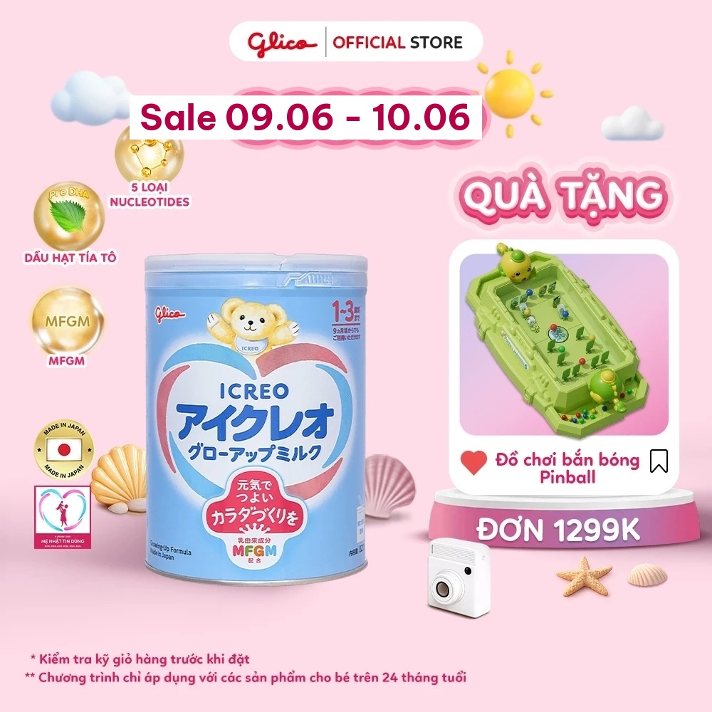 (FREEESHIP-QUÀ) Lon Sữa Bột Dinh Dưỡng Glico Icreo Grow-Up Milk (820g/lon)