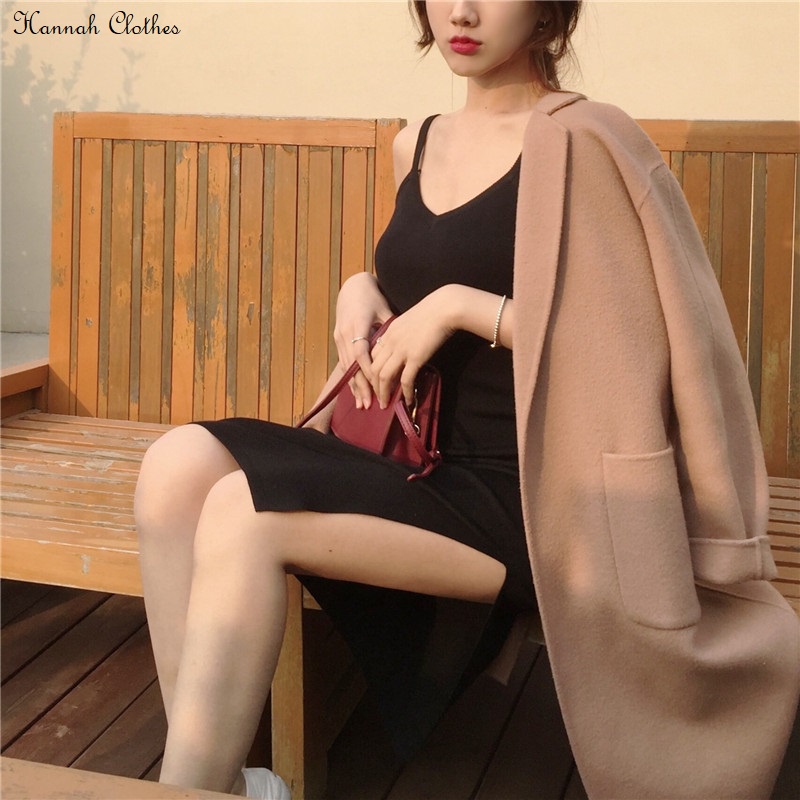 Váy boddy 2 dây xẻ tà dv-0001 hannah clothes