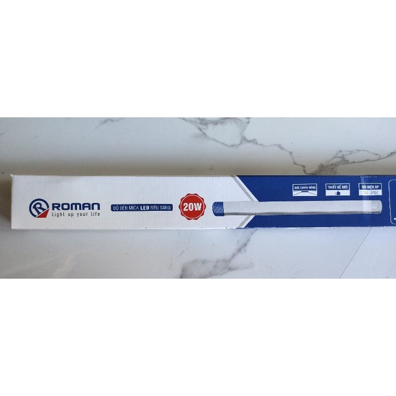 Đèn Led bán nguyệt Roman 6 tất màu trắng