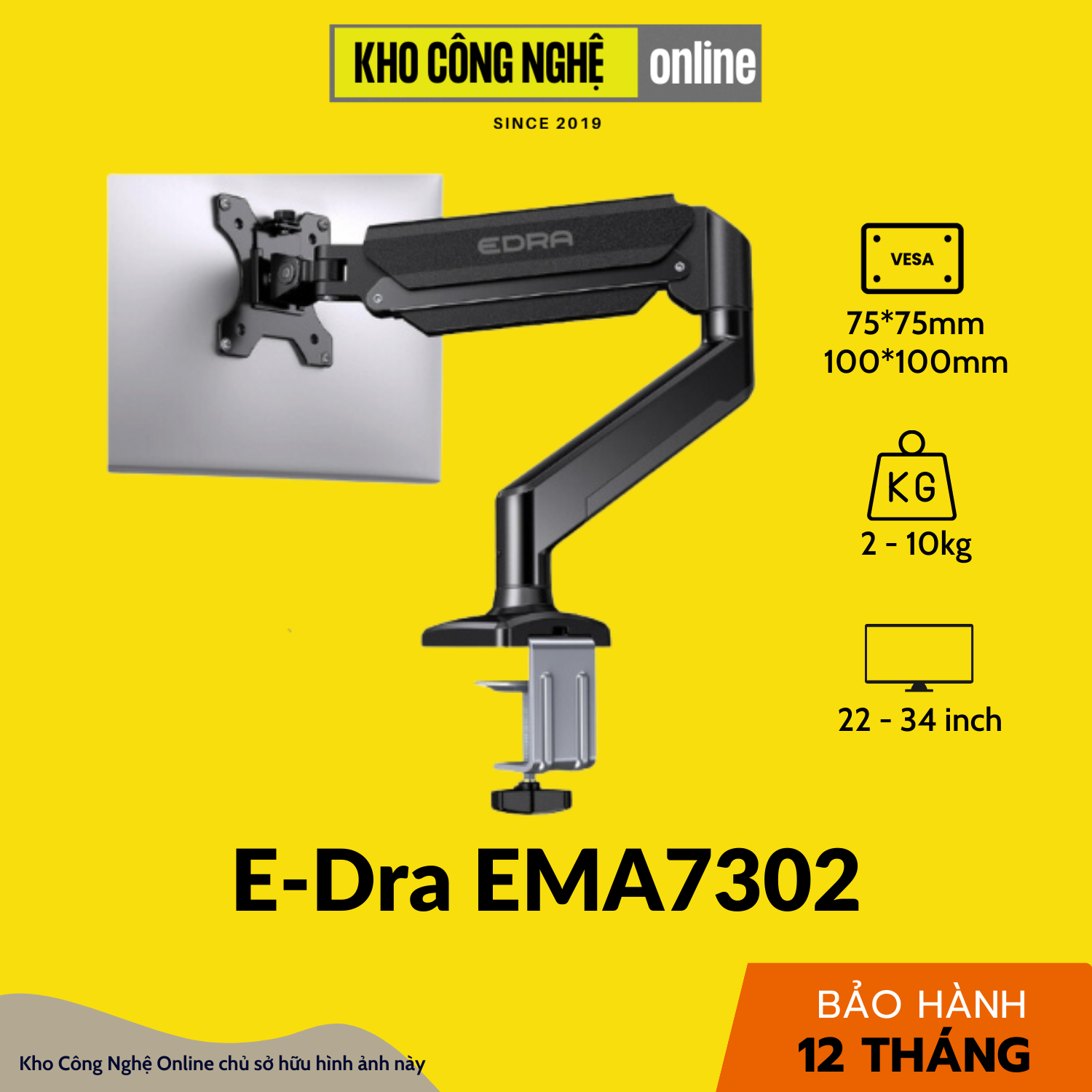 Giá Treo / ARM màn hình E-Dra EMA7302 (Hàng Chính Hãng)