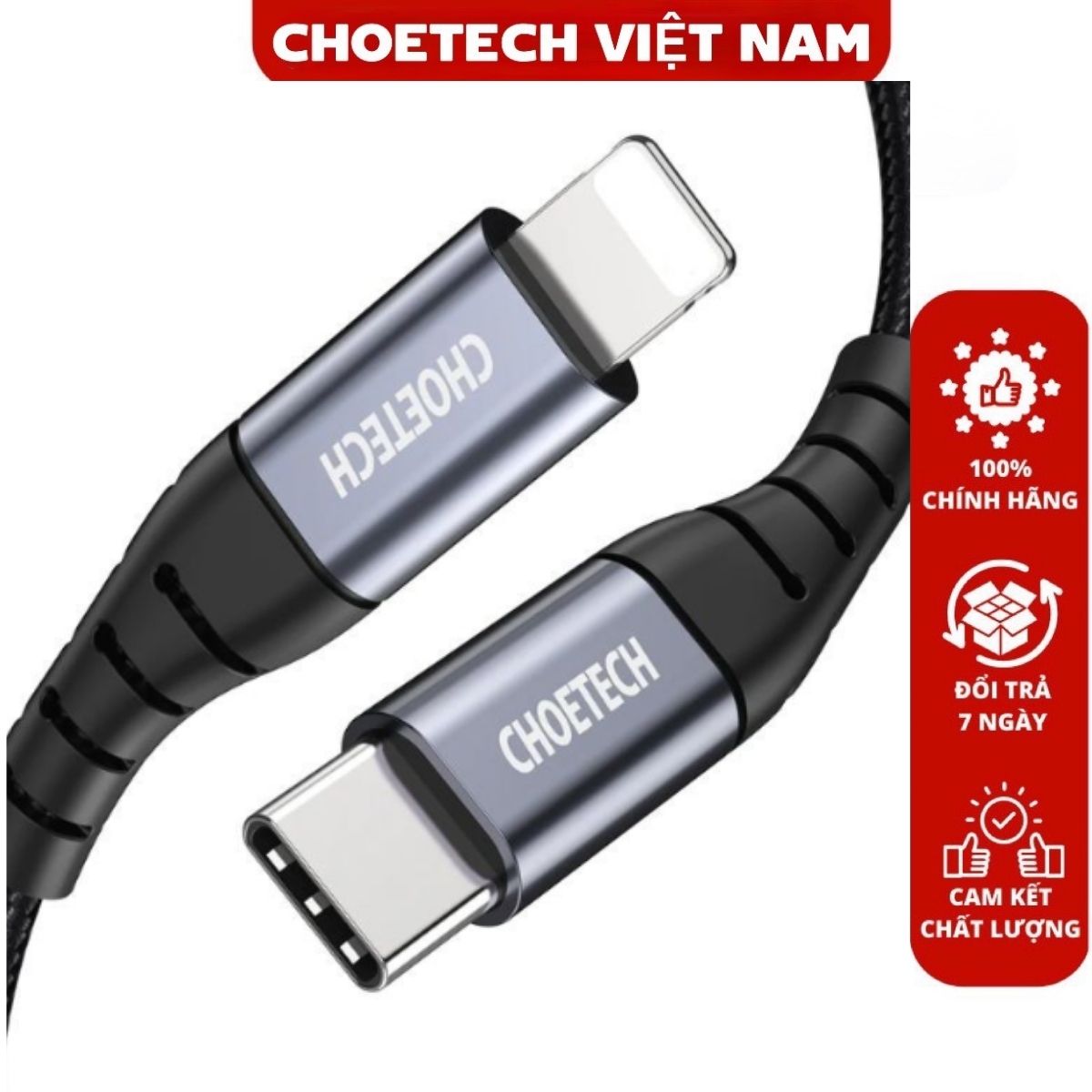 Cáp sạc Type C to Lightning chuẩn MFI Choetech Series IP00