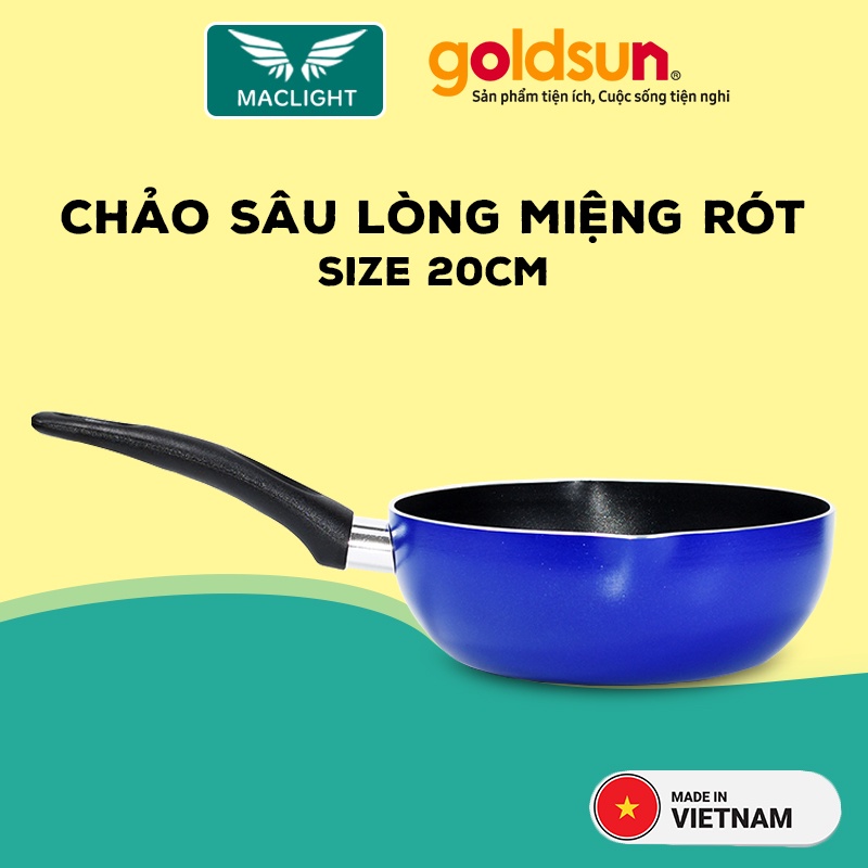 Chảo chống dính sâu lòng Goldsun FP-GE1520 đường kính 20cm | Maclight