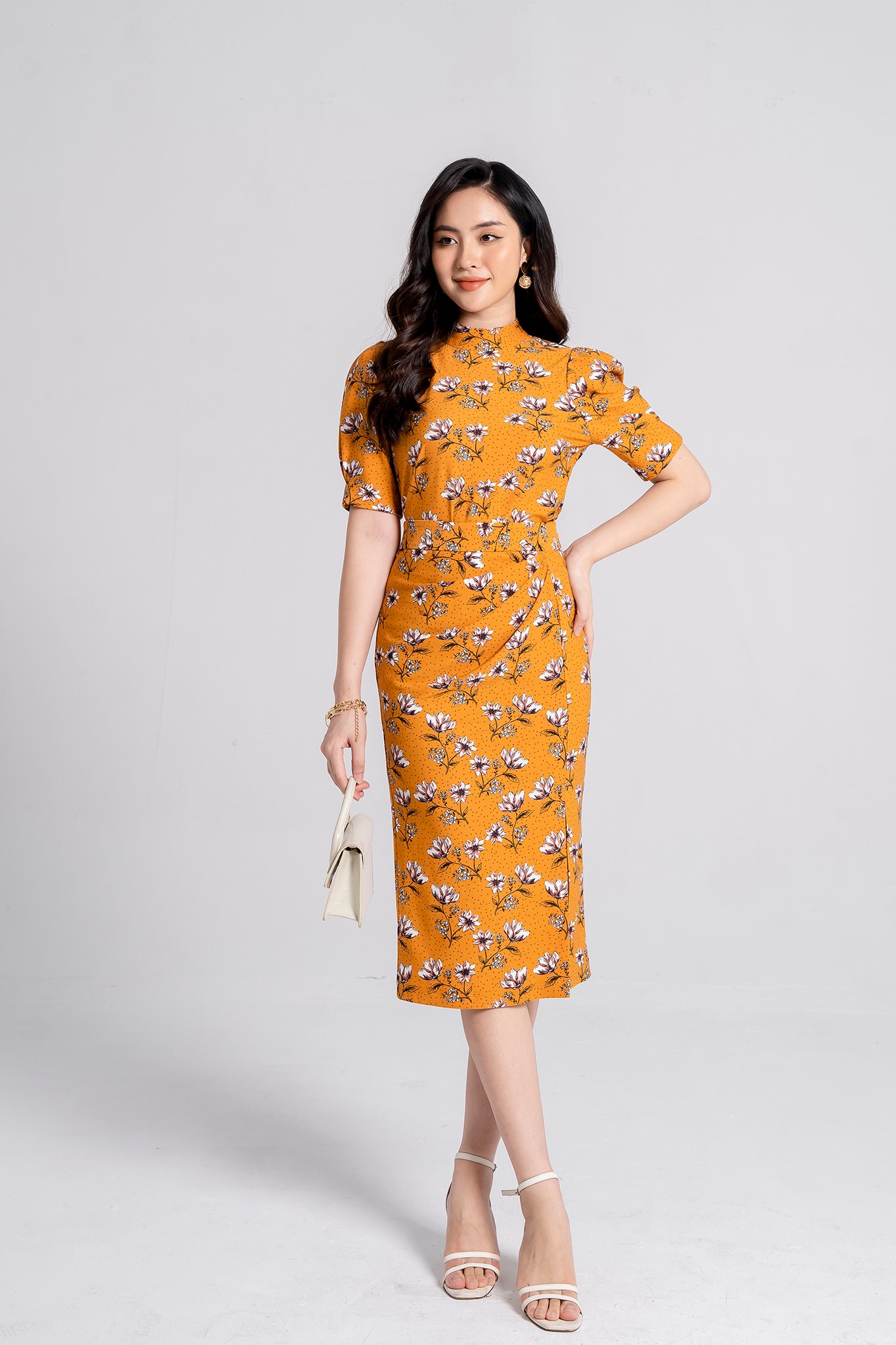 Chân váy midi dáng ôm xẻ tà eva de eva 21acve067f
