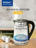 Ấm Đun Nước Siêu Tốc Thủy Tinh BlueStone KTB-3426 (1,7 lít) - Công suất 1800W-2150W - Bộ điều khiển strix cao cấp của Anh - Bảo hành 2 năm - Hàng Chính Hãng