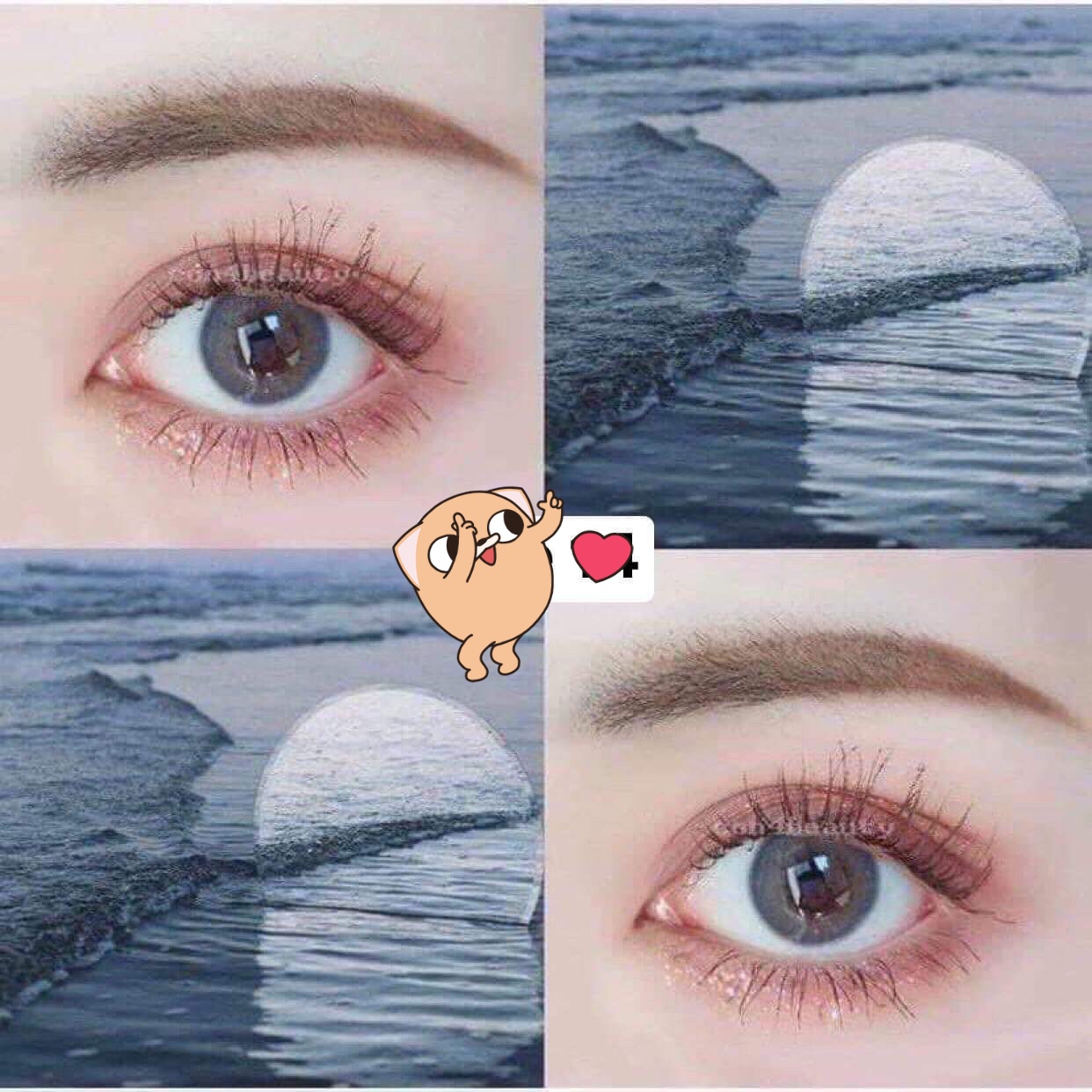 Lens xám tây tự nhiên hot nhất hiện nay sử dụng 1 năm - tặng kèm khay gương full dụng cụ đeo (kho sỉ lens)