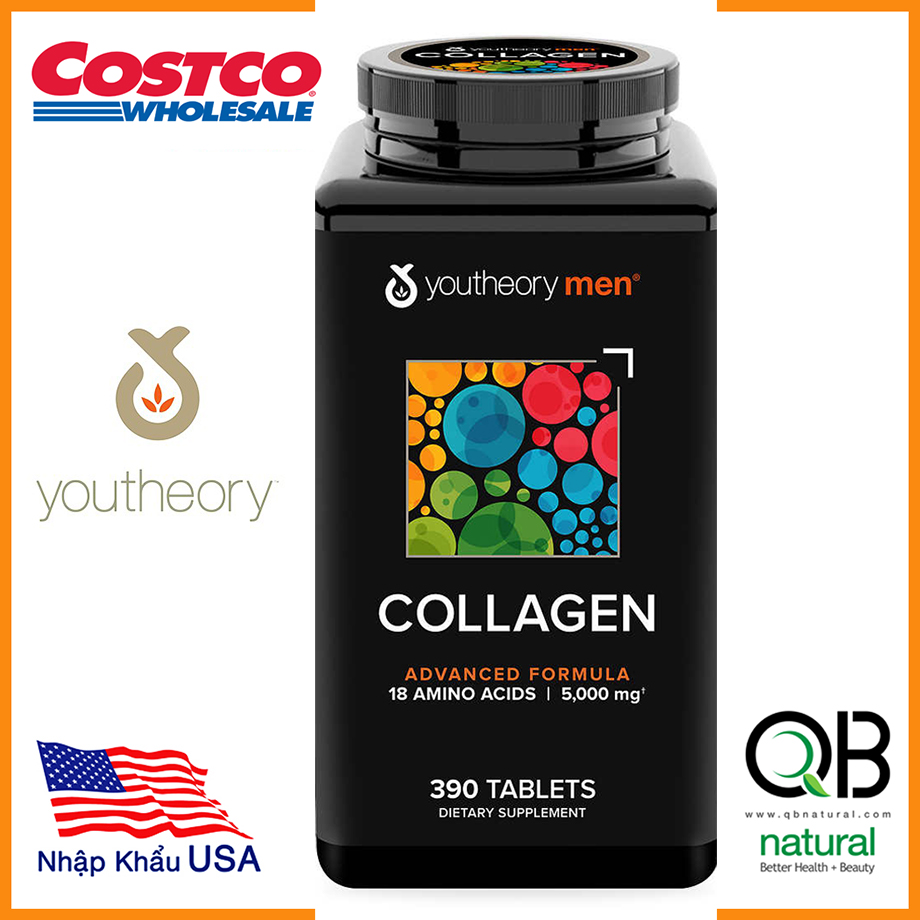 [HCM]Collagen men dành cho Nam - Collagen Mens Youtheory Advanced Formula 390 viên