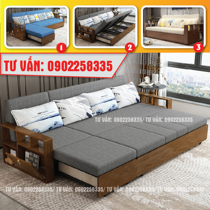 Sofa giường gấp đa năng, ghế sofa giường cao cấp, thông minh - sang trọng - bền vững