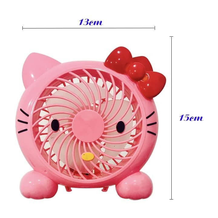 Quạt sạc tích điện cầm tay usb mini fan hand hình doraemon loại cực mát