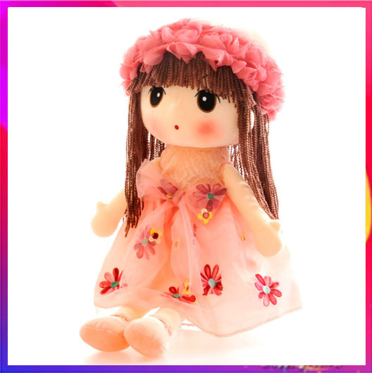 Búp bê nhồi bông váy hoa - cao 45cm