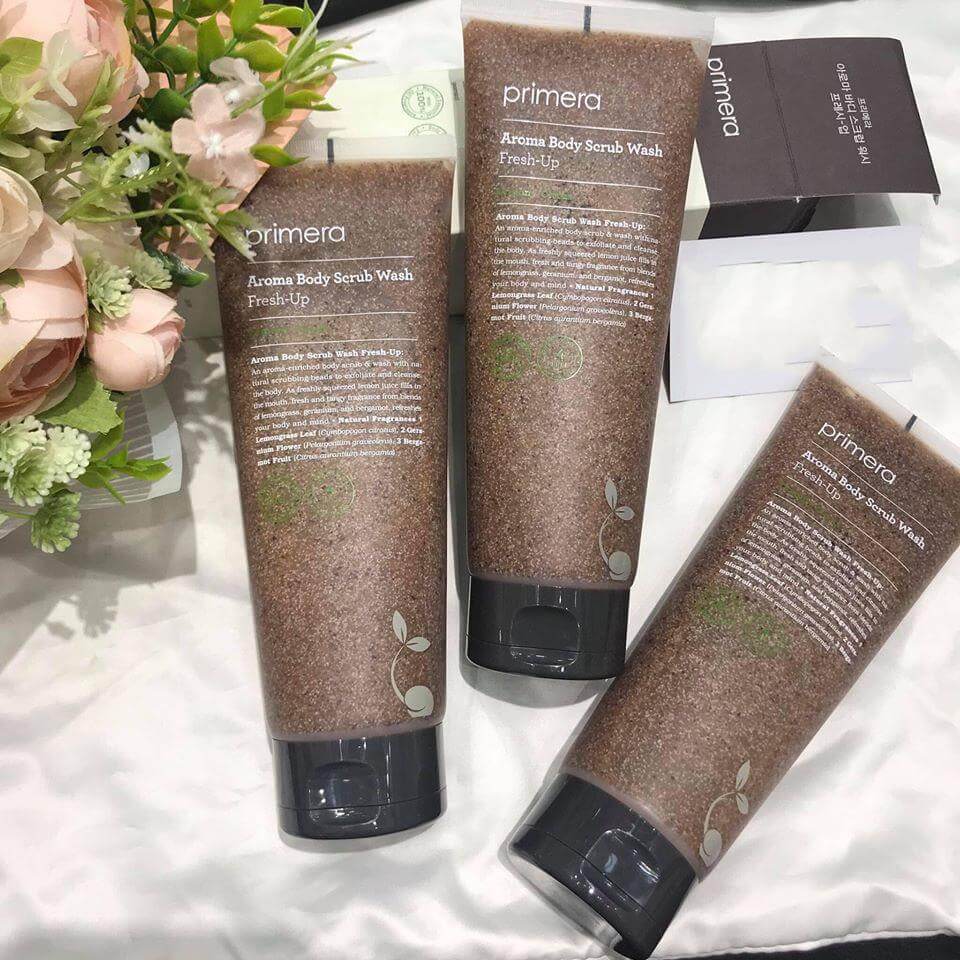 Kỳ Da Chết Toàn Thân Primera Aroma Body Scrub Wash Tuýp 230ml