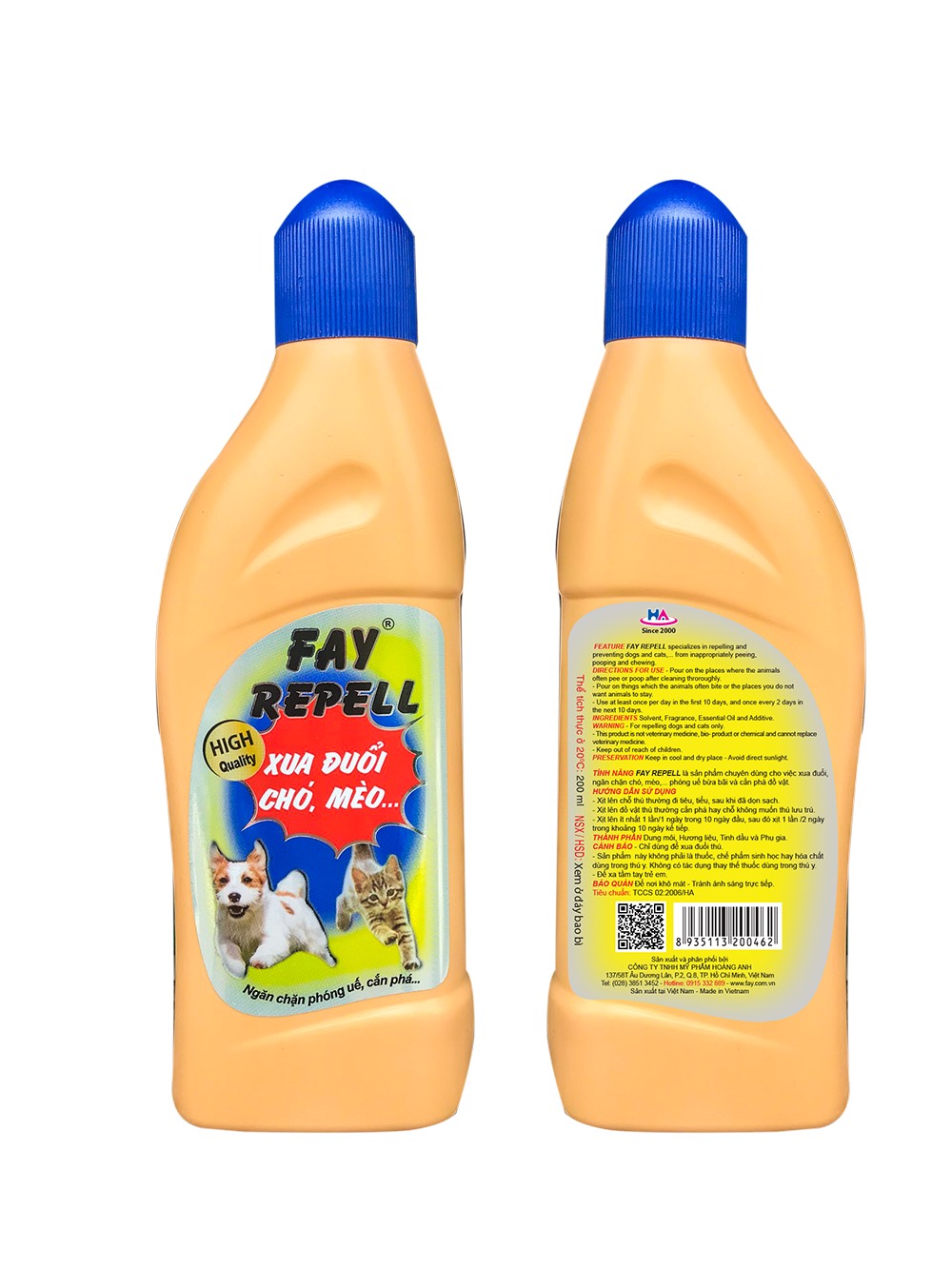 Ngăn phóng uế Fay Repell 200ml cho chó mèo