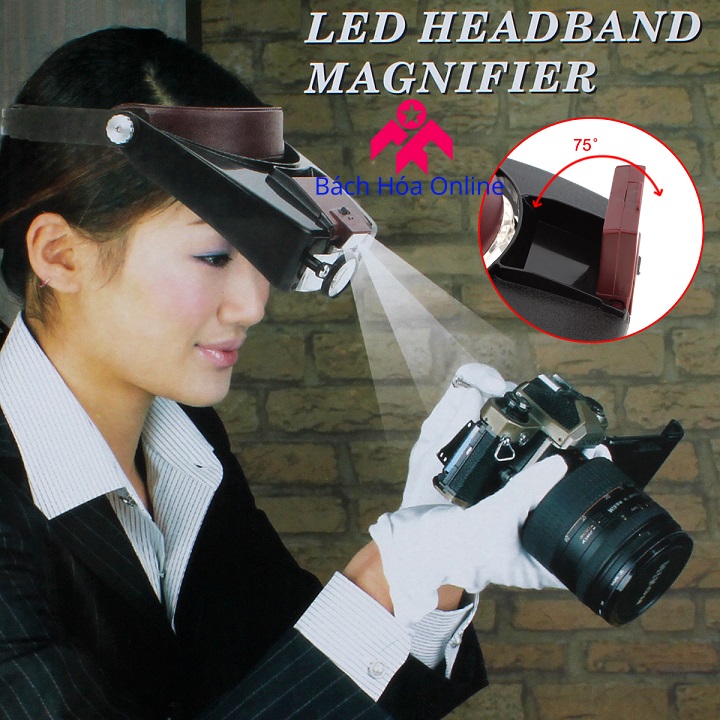 Kính lúp đội đầu có đèn , độ phóng đại 1.5X, 3X, 8.5 X, 10X