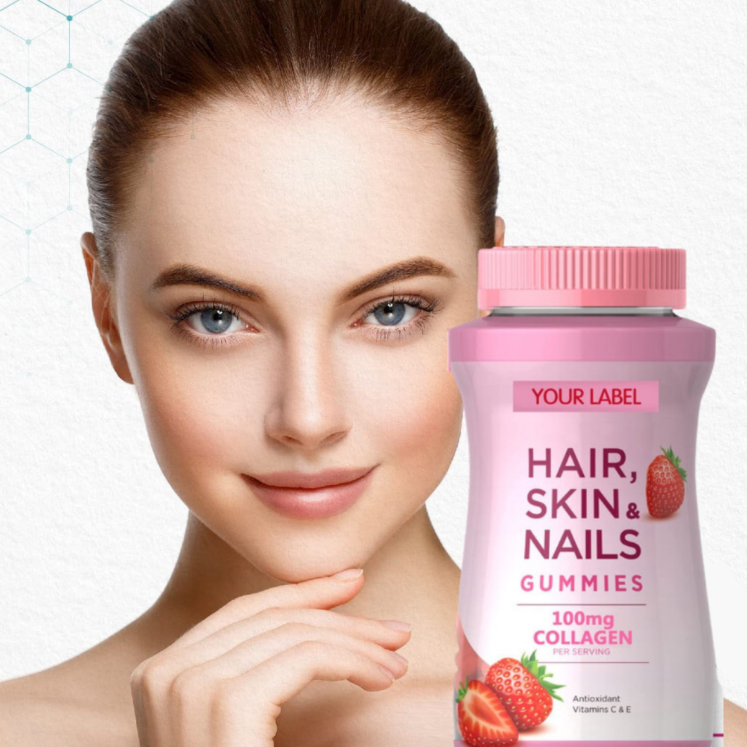 Viên Nhai Collagen HAIR SKIN NAILS GUMMIES Chống Lão Hóa Dưỡng Trắng Da