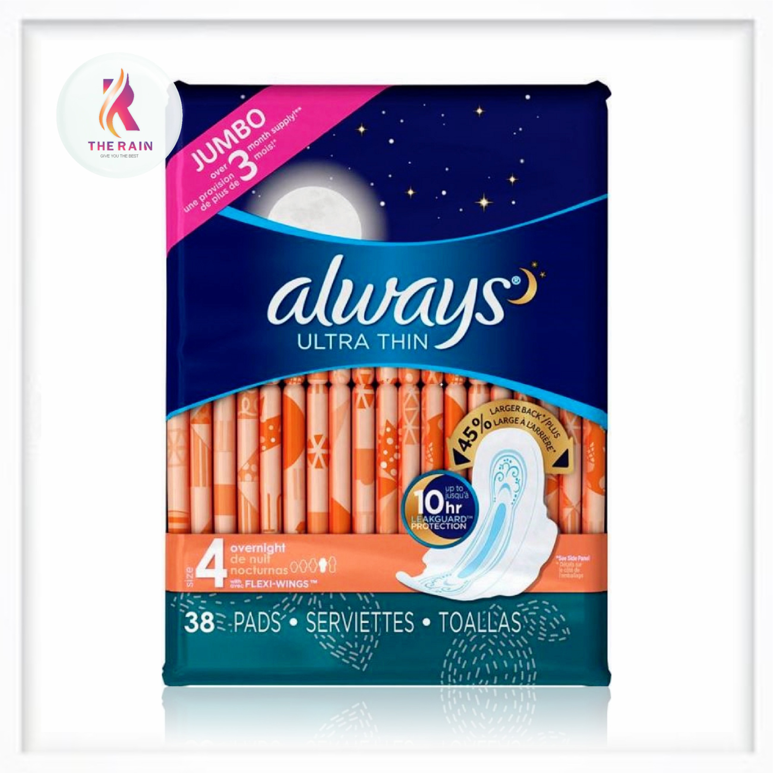 Băng vệ sinh ban đêm always ultra thin size 4 overnight 38 miếng