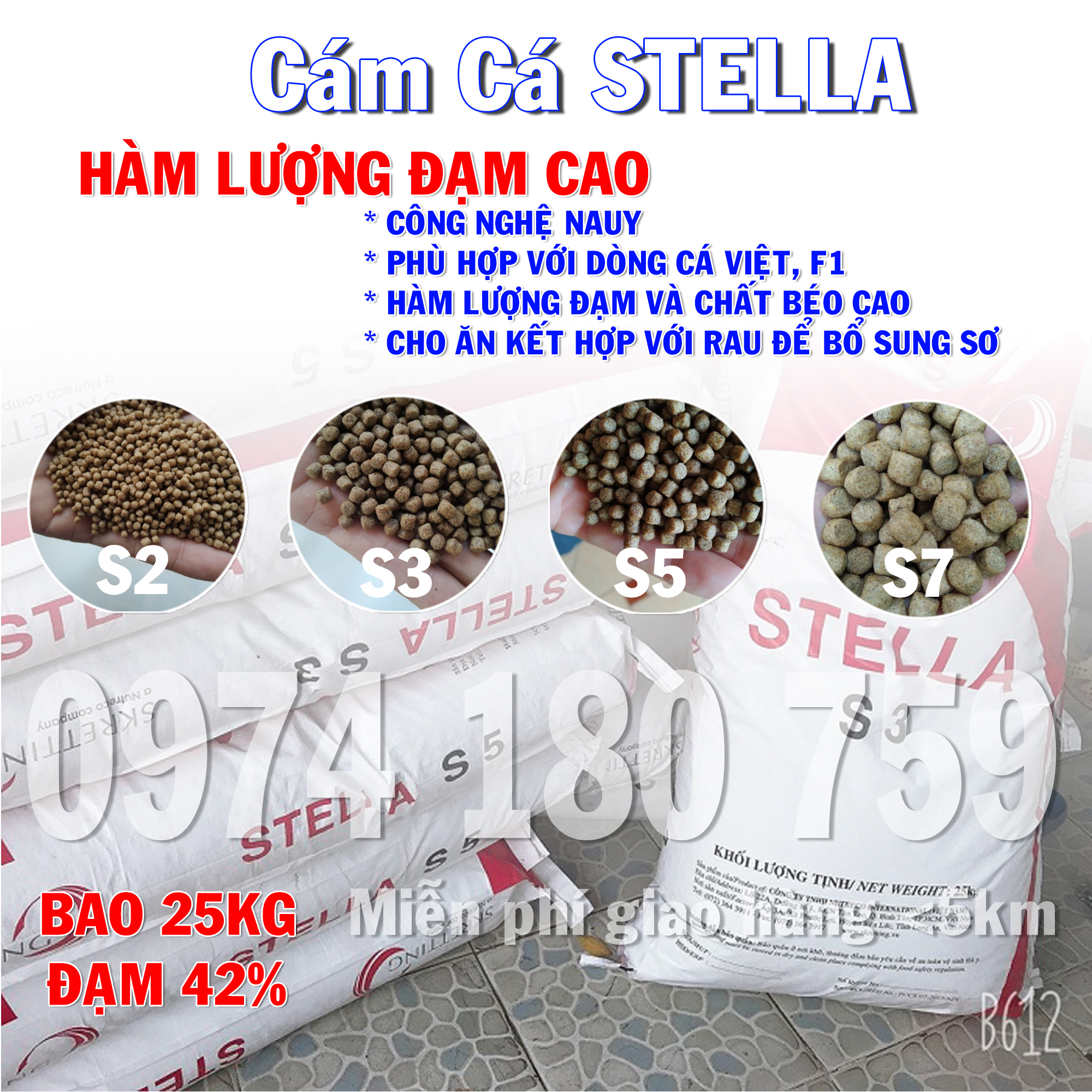 STELLA Cám Cá Koi Việt - F1 [Đạm Cao 40-42%]