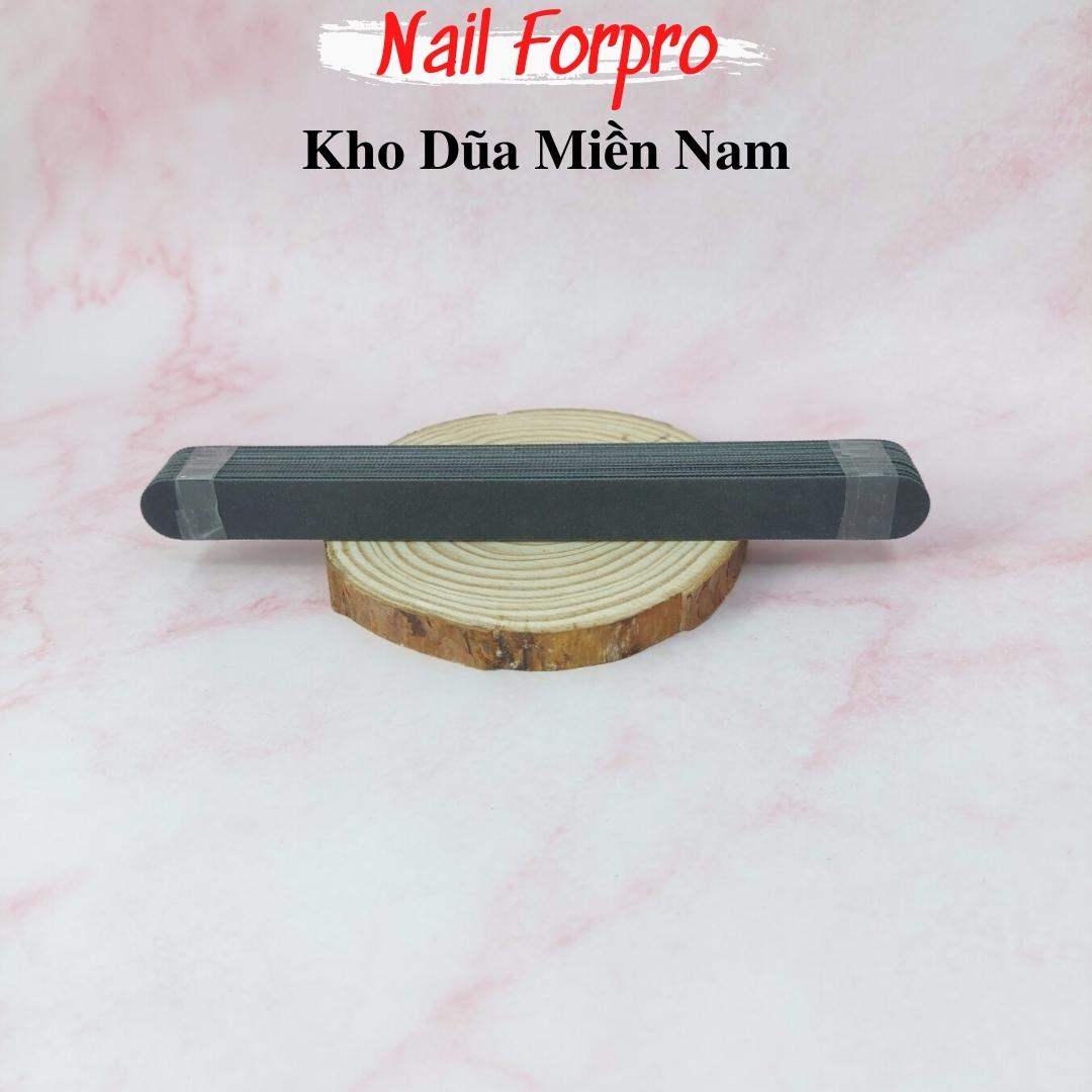 Lốc 10 dũa móng tay đen nhám nhật