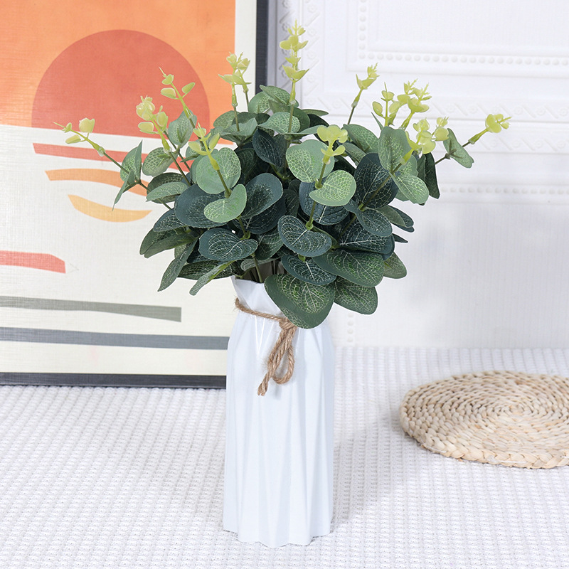 Cành lá táo VI111, cắm điểm hoa lụa, handmade, hoa lá giả trang trí