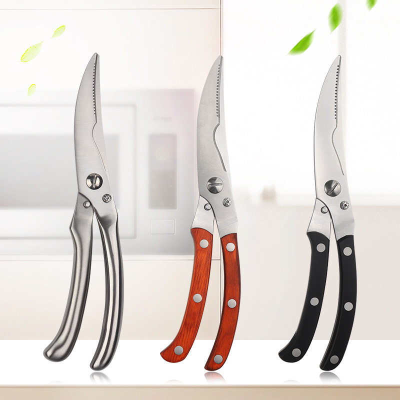 Kéo nhật cắt gà cán gỗ seki-janpan 25cm sang trọng - kéo cắt gà cán gỗ - kéo nhật cắt gà - kéo cán gỗ cắt gà, xương