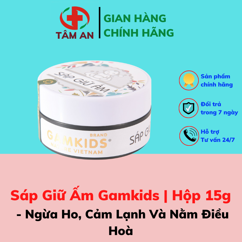 Sáp giữ ấm cho bé ngừa ho, cảm lạnh và nằm điều hoà gamkids 15g
