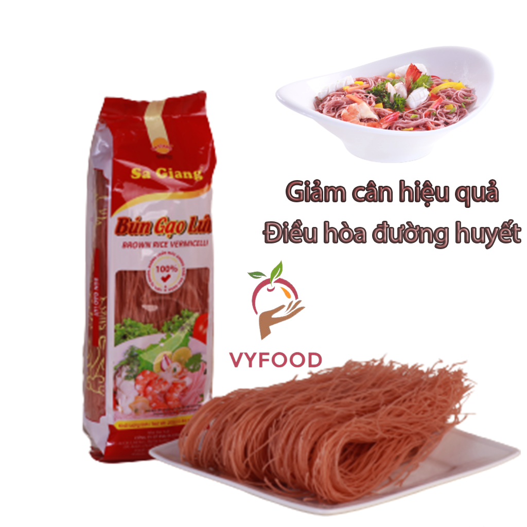 [HCM]Bún gạo lứt Sa Giang (200g) bún gạo lức thực dưỡng Eatclean giảm cân ăn kiêng