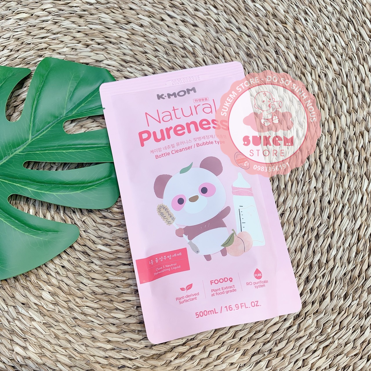 nước rửa bình kmom dạng túi 500ml - Sukem Shop