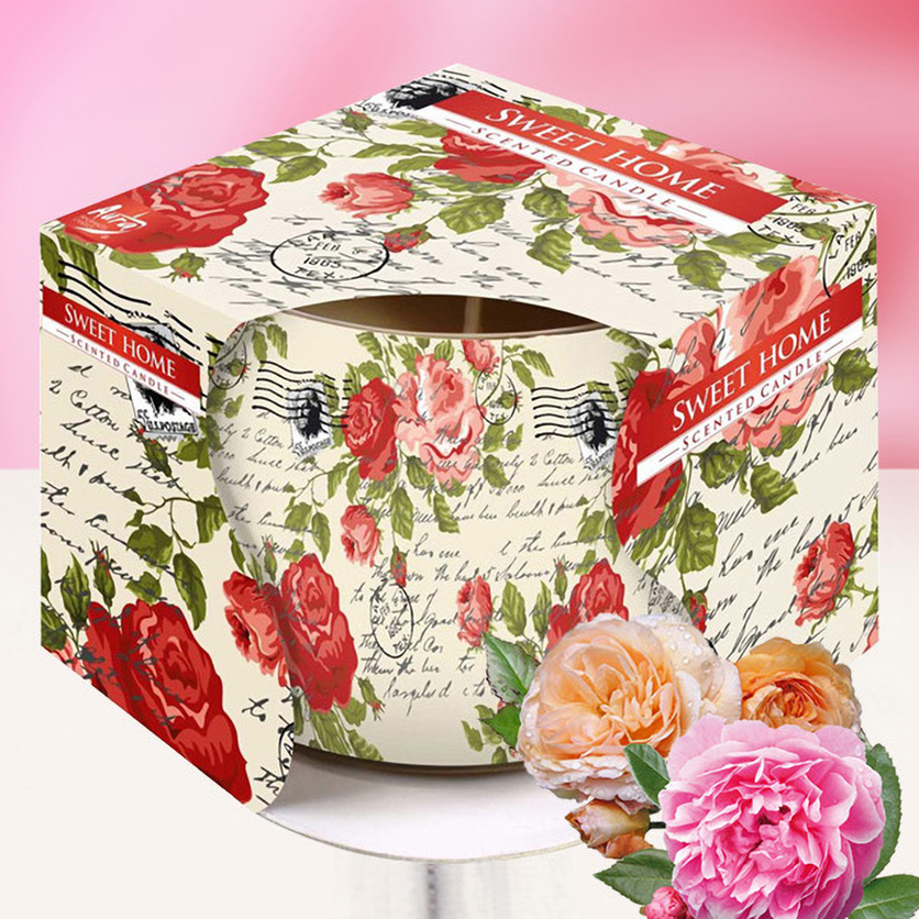 Ly Nến Thơm Tinh Dầu Bispol Sweet Home 100g .Tinh dầu thơm phòng. HOA HỒNG LEO. Nến trang trí. Sáp thơm.Khử mùi. Nến thơm tinh dầu thiên nhiên cao cấp nhập khẩu Châu Âu