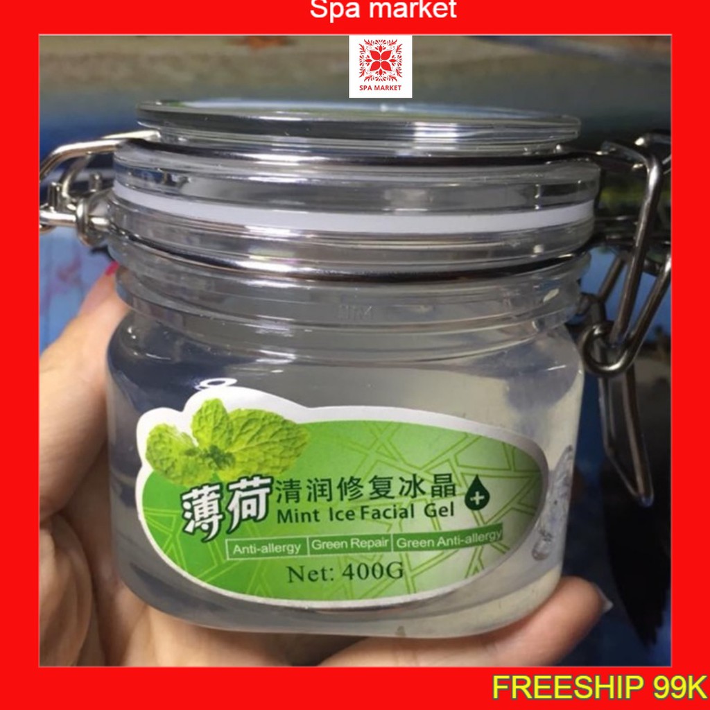 Mặt nạ gel bạc hà tuyết lạnh làm dịu da giảm sưng đỏ sau lăn kim và laser