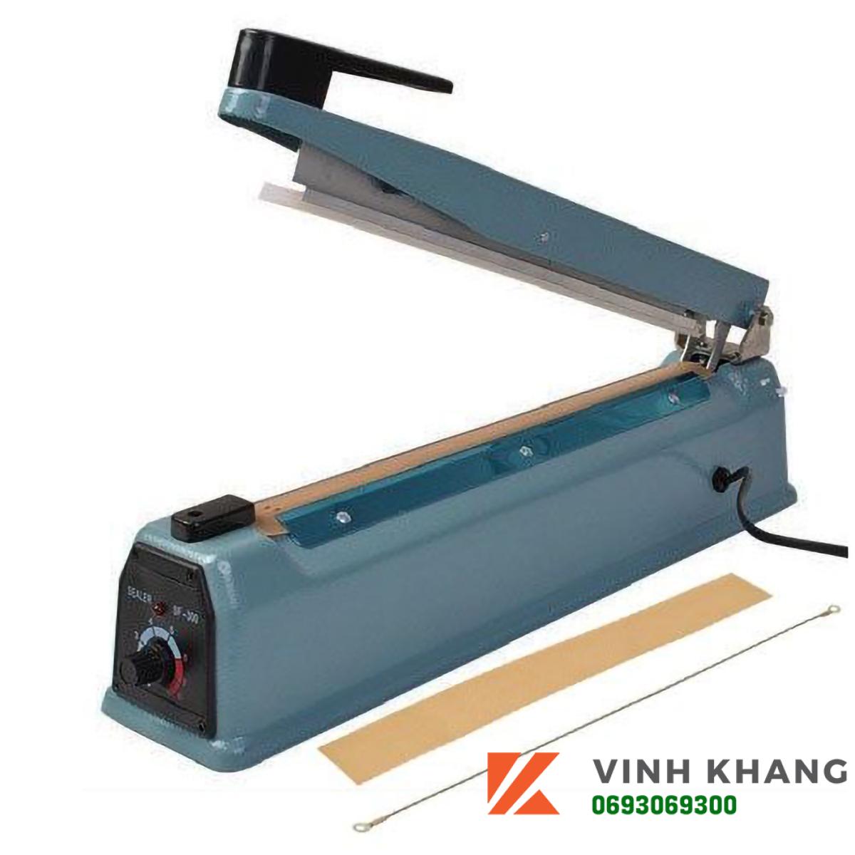 Máy hàn miệng túi đa năng 300x2mm Vỏ sắt, Biến áp cơ không kén túi - Máy hàn túi zip nhôm, Kích thước đường hàn chắc chắn, đẹp