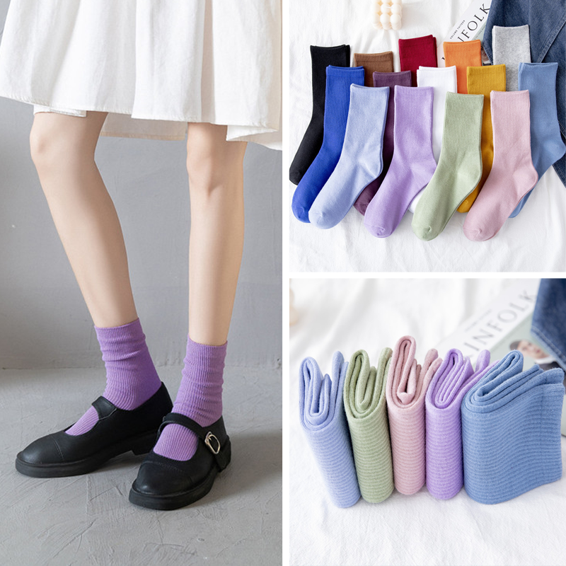 [Freeship + Mã giảm giá] Tất Vớ Nữ Trơn nhiều màu sắc , jaymistore , Tiện Lợi, Thể Thao Năng Động , đi học , đi chơi , picnic , đi làm , học sinh sinh viên Chất Liệu Cotton Mềm Mịn