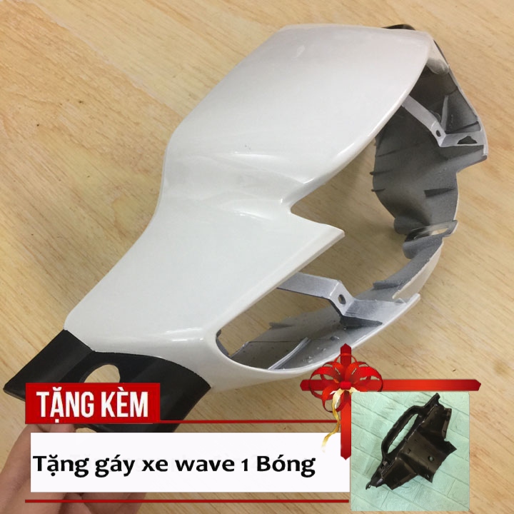 Ốp đầu trước kèm gáy xe máy, đầu đèn 1 bóng phanh Cơ- Wave Alpha 2002-2006+ Gáy  xe Wave ZX, Wave 110{ĐẸP MÊ HỒN}