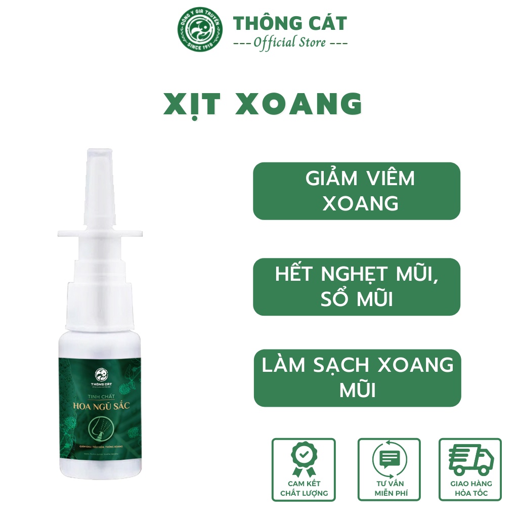 Xịt hỗ trợ viêm Xoang THÔNG CÁT HCM giảm nhanh xoang cấp và mãn tính, mũi dị ứng, nghẹt mũi, vệ sinh mũi, sát khuẩn