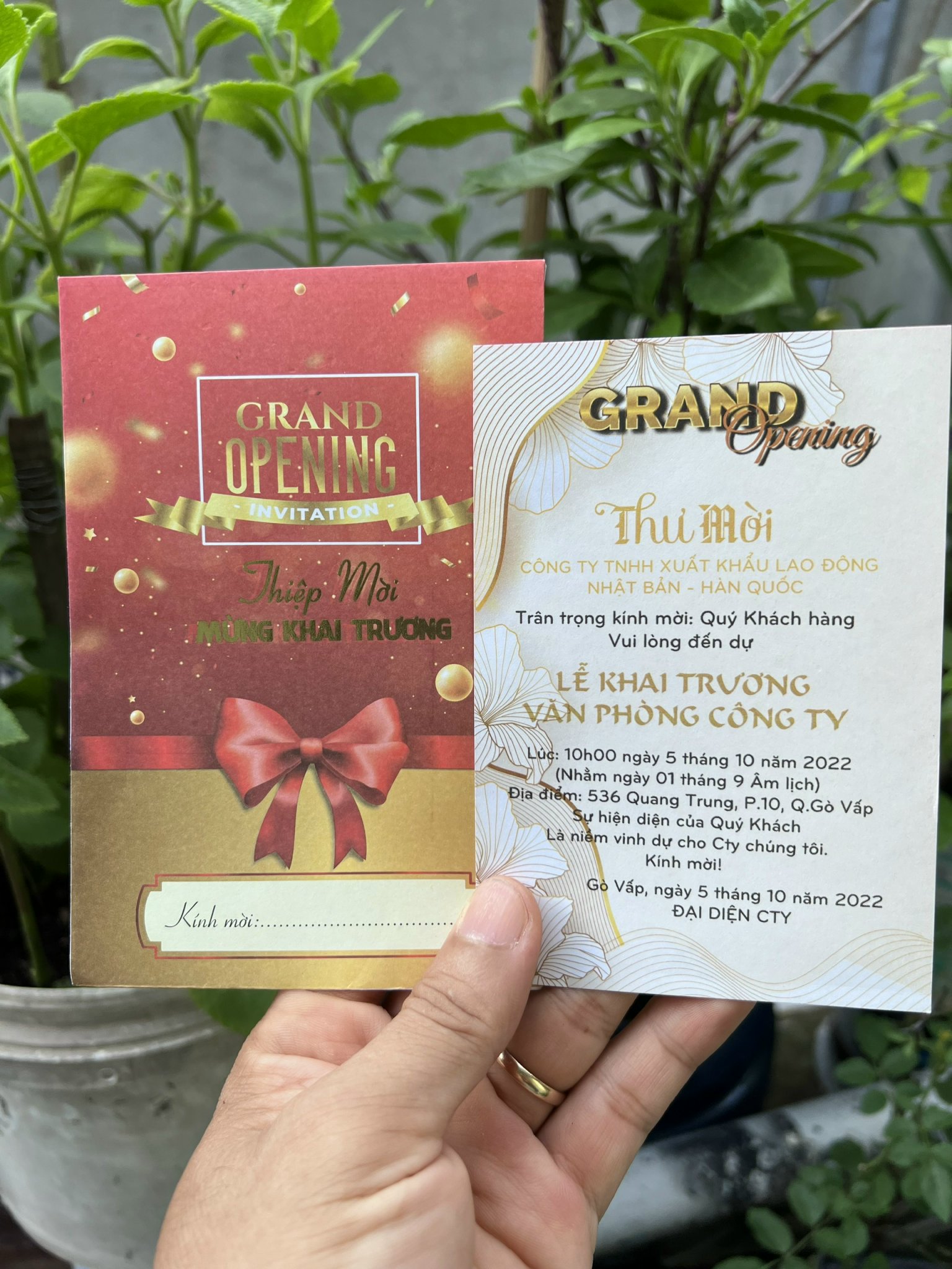 Combo 50 Thiệp mời khai trương quán, khai trương công ty tiện lợi cho bạn