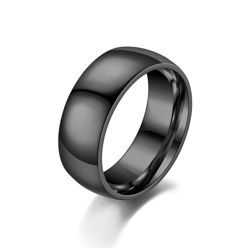 Nhẫn nam trơn Titanium màu đen - thiết kế đơn giản nhẹ nhàng
