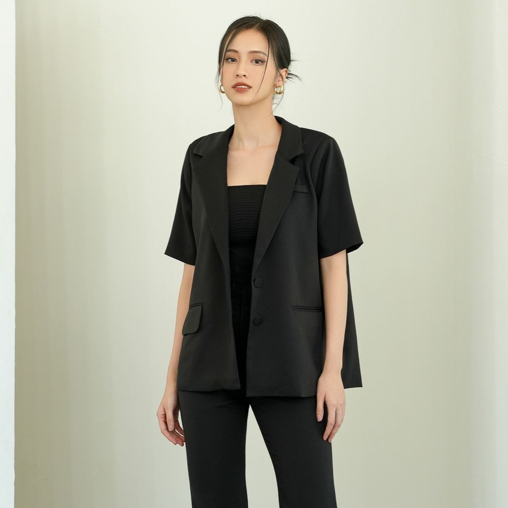 OLV - Áo khoác Black Short Sleeve Blazer