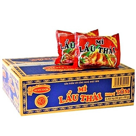 Mì lẩu thái tôm 80gr combo 5 gói/ 1 thùng