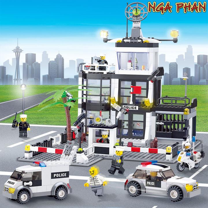 Sở Cảnh Sát 631 Chi Tiết City Đồ Chơi Xếp Hình Lắp Ráp Kazi MOC DIY