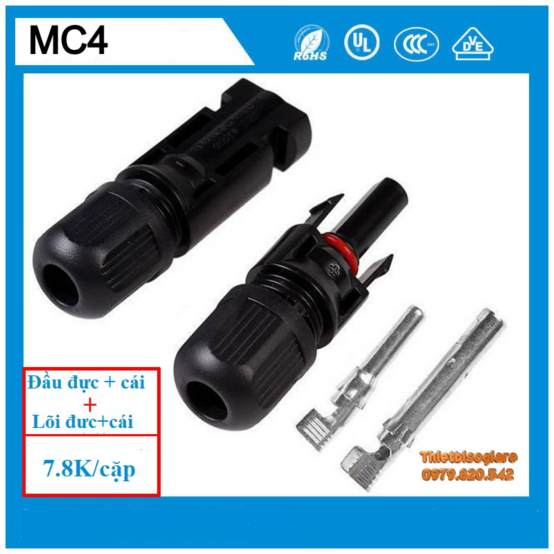 5 cặp Jack cắm tấm pin năng lượng mặt trời MC4 - 30A-1000 VDC