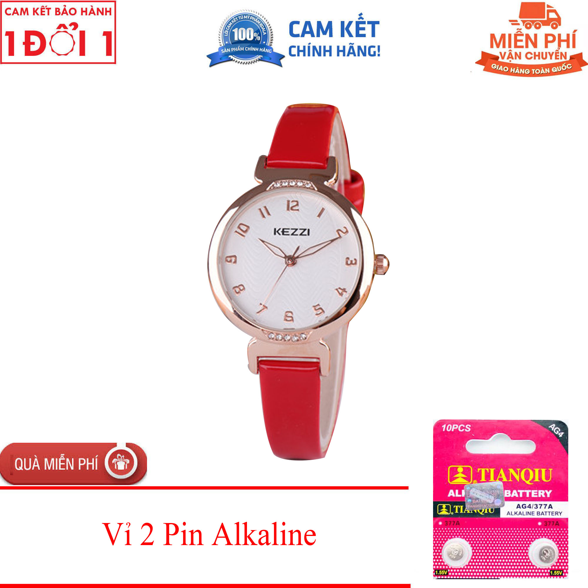[TẶNG KÈM PIN] ĐỒNG HỒ THỜI TRANG KEZZI - Đồng Hồ Nữ Kezzi T110 Thời Trang Phong Cách Hàn Quốc - Đồng Hồ Nữ Thời Trang Công Sở Cao Cấp Kezzi T110 - Full Box - Bảo Hành 1 Năm